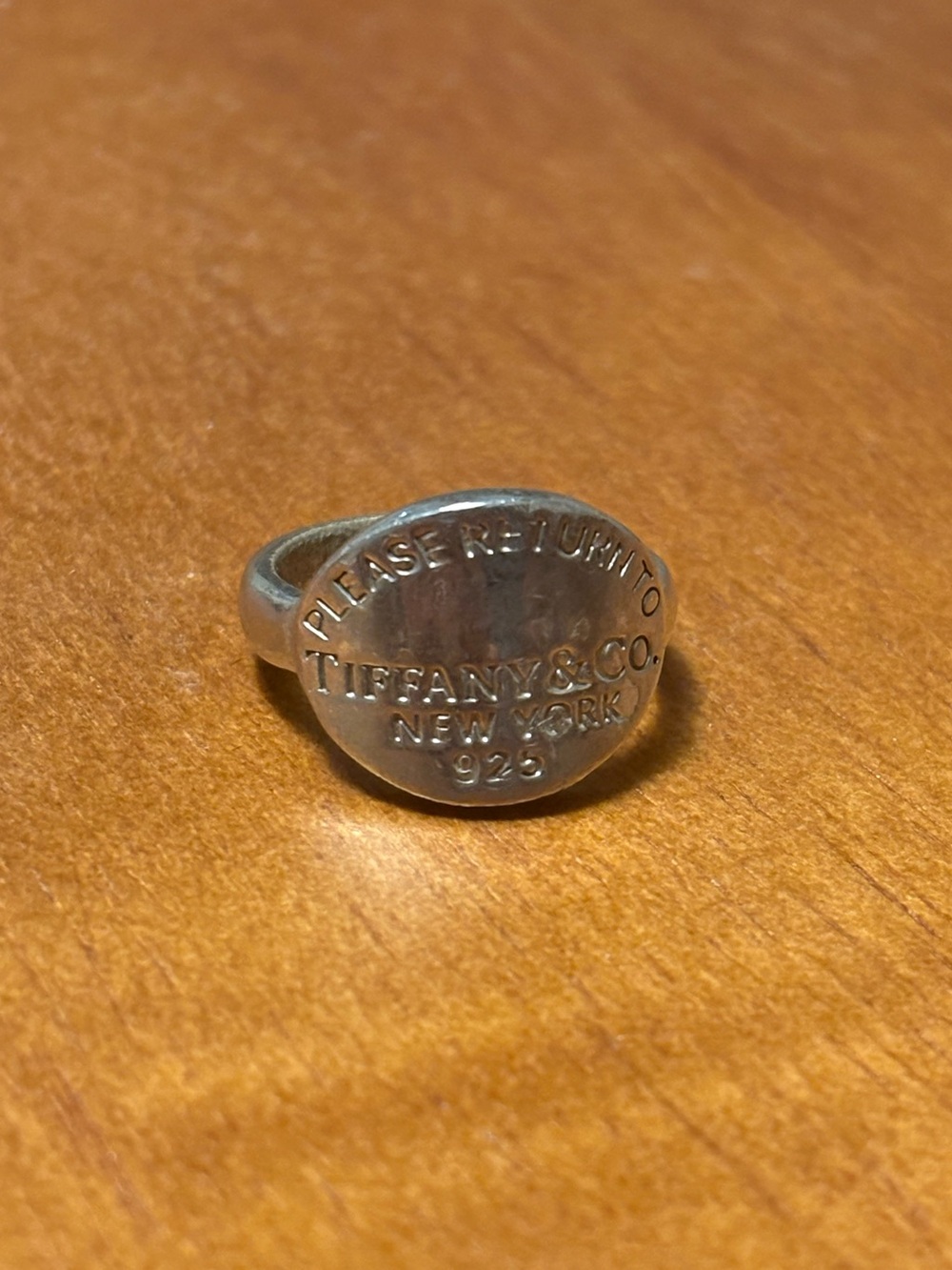 Tiffany & Co. Sterling Silver Oval Signet Ring